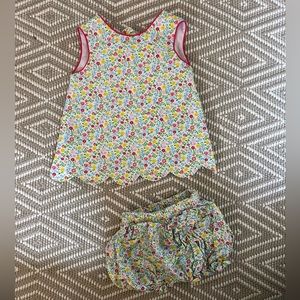Little English, Amy back bow bloomer set - Spring Floral, (6-9 months)